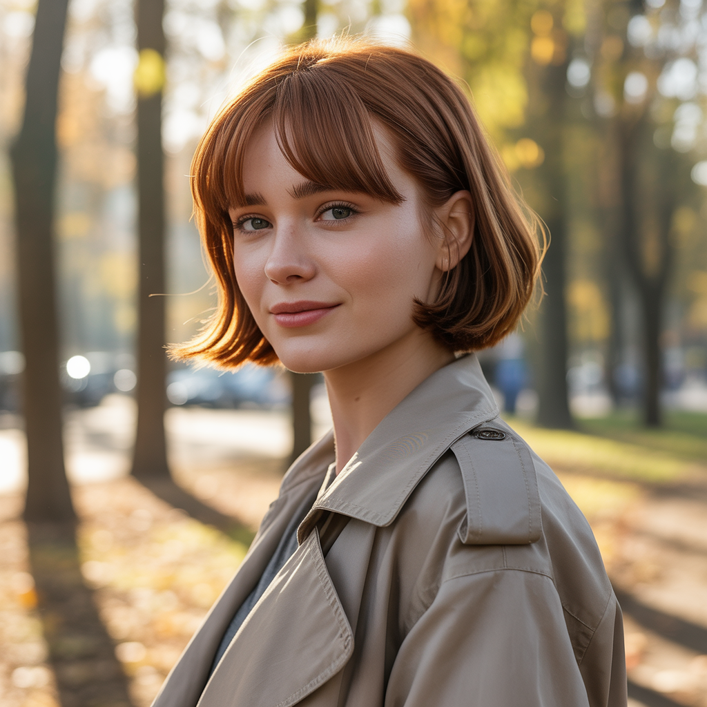 Ear Length Haircuts with Side Swept Bangs