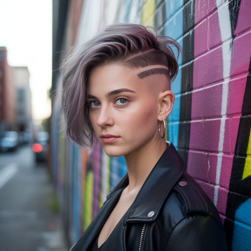 Ear Length Haircuts with Undercut Detail