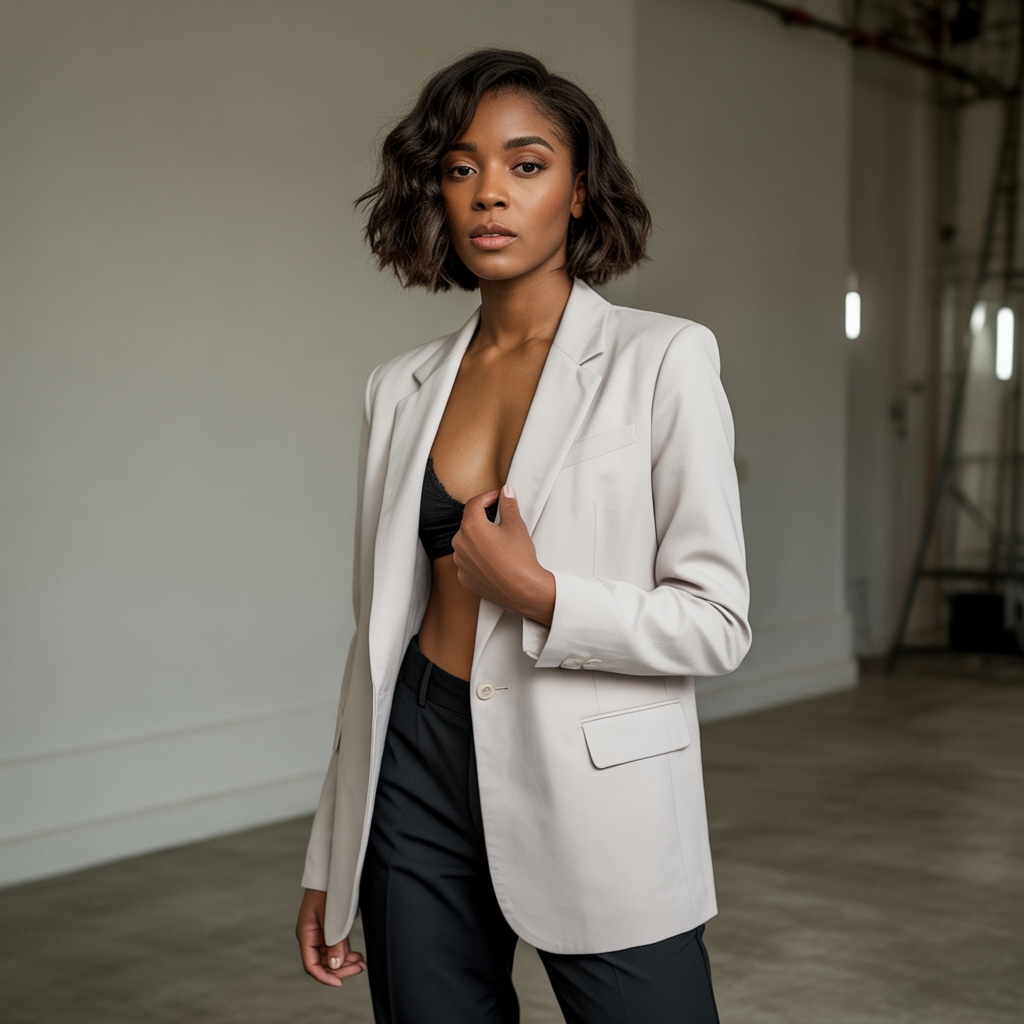 Elegant short bob ideas for black women with choppy ends