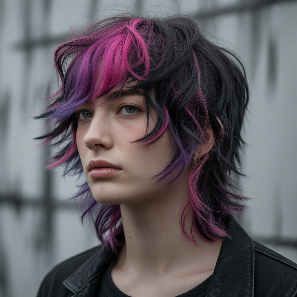 20 Bold and Messy Emo Shag Haircuts to Try Now 8 Emo Shag Haircuts With Color Streaks