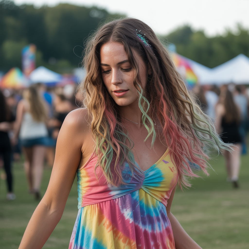 Fancy Dip Dye Hair Color Ideas for Festival Looks