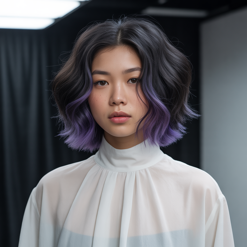 Fancy Dip Dye Hair Color Ideas for Short Hair