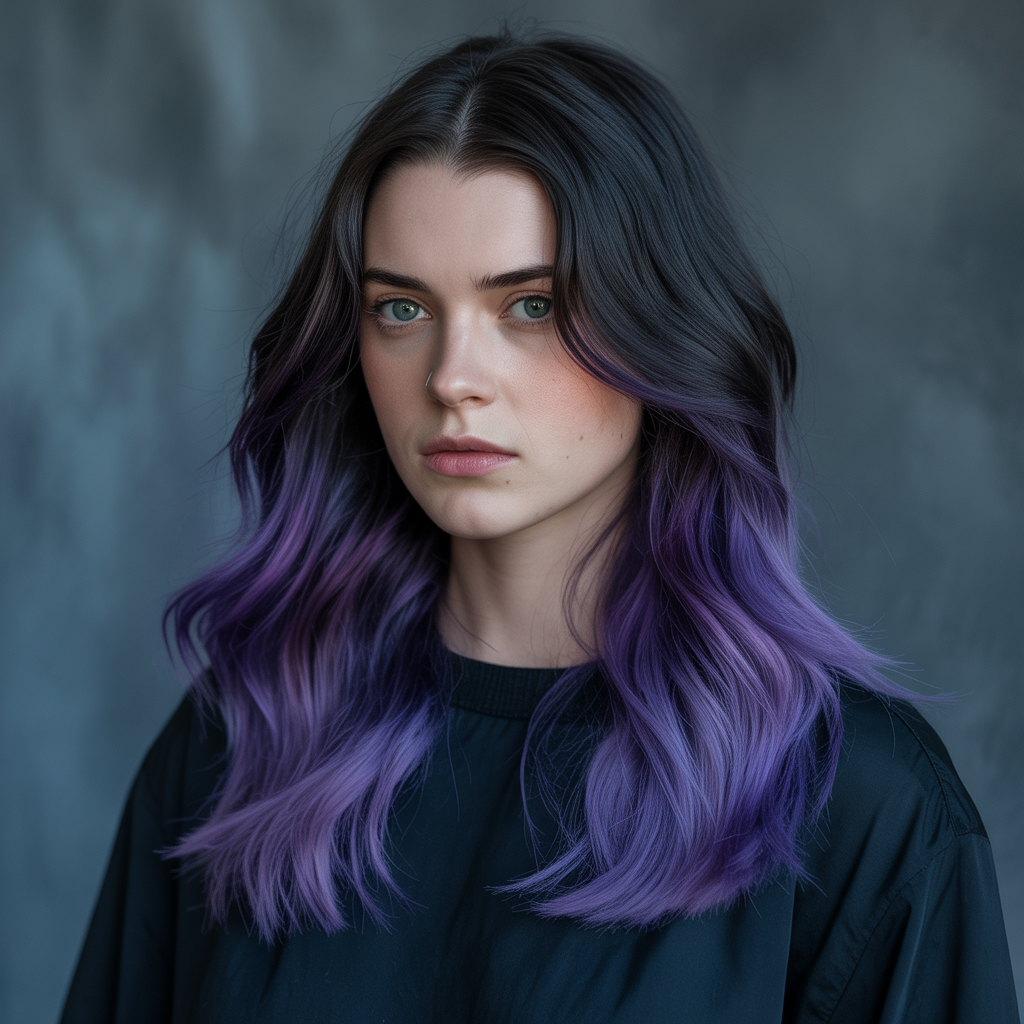Fancy Dip Dye Hair Color Ideas in Ombre Style