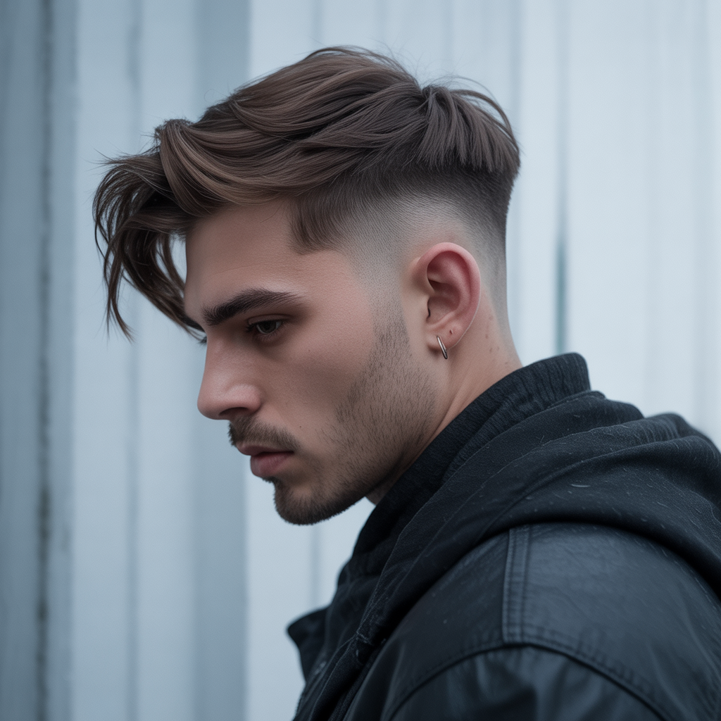 20 Trendy Flowy Haircut Ideas for Men with Style 4 Flowy Haircut Ideas for Men with Taper Fade