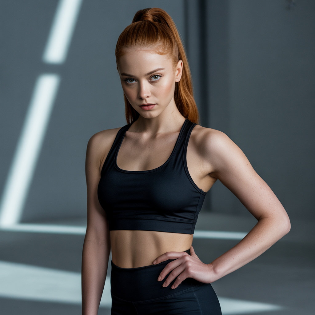 Ginger Brown Hairstyles with High Ponytail