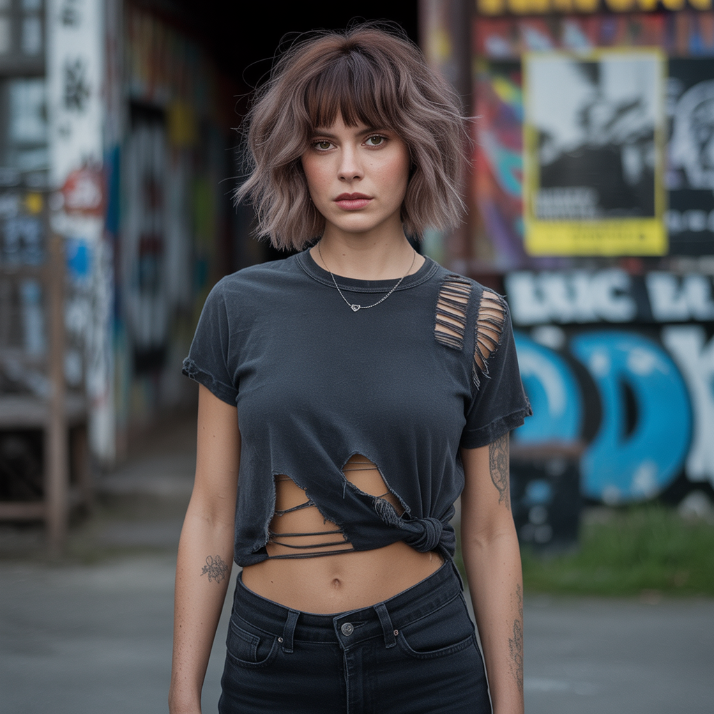 90s Bob Haircut: 20 Iconic Styles Making A Powerful Comeback 10 Grunge 90s Bob Haircut