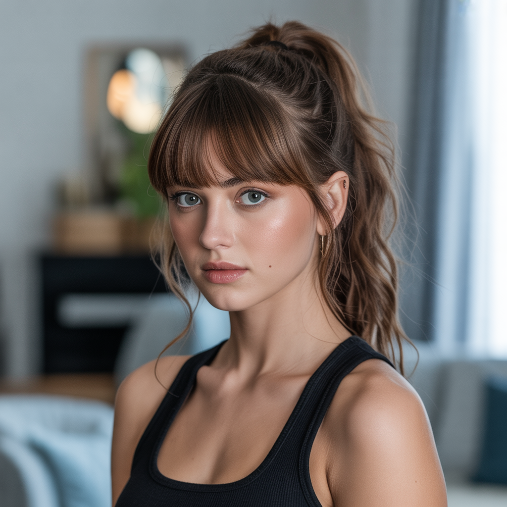 40 Effortless Haircuts With Curtain Bangs That Flatter Everyone 18 Haircuts with Curtain Bangs and Ponytails