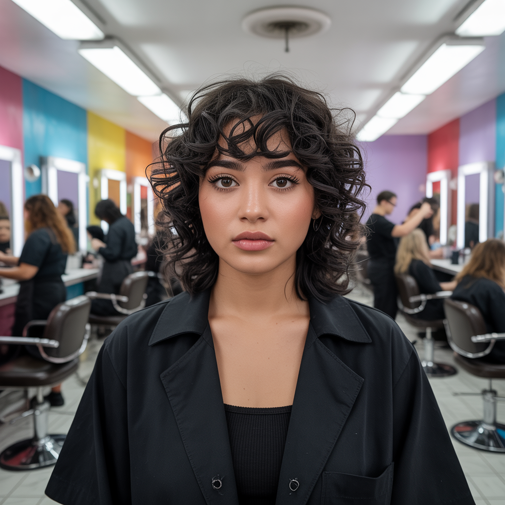 40 Effortless Haircuts With Curtain Bangs That Flatter Everyone 4 Haircuts with Curtain Bangs for Curly Hair