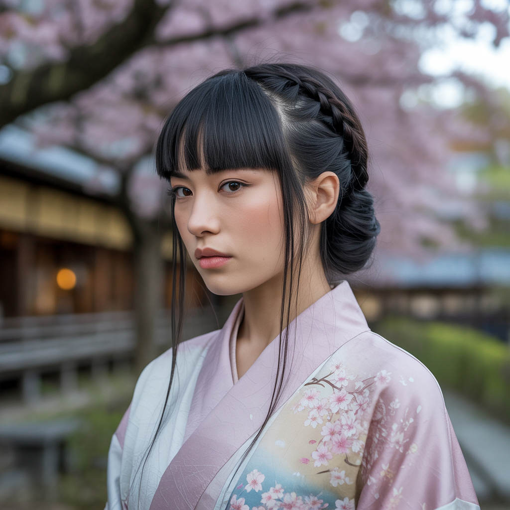 15 Stunning Hime Haircut for Women Ideas You’ll Love 12 Hime Haircut with Braids