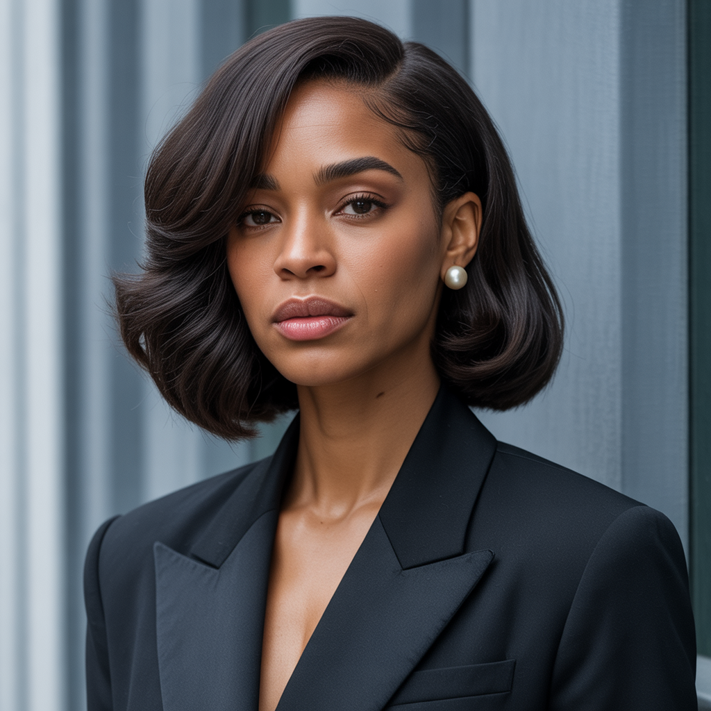 20 Gorgeous Long Angled Bob Hairstyles to Try 14 Long Angled Bob with Side Part