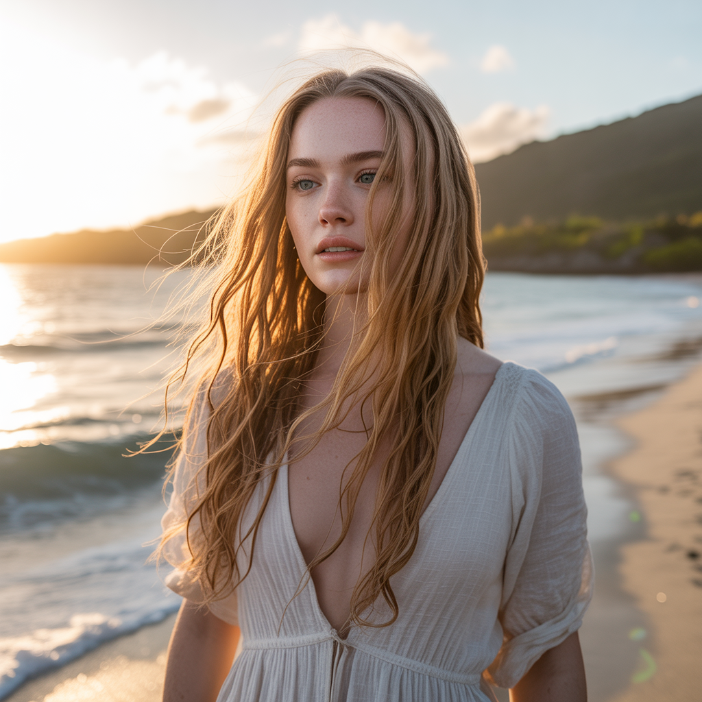 20 Trendy Sun Kissed Beach Hairstyles for Waves, Braids & Buns 20 Long Flowing Waves for Sun Kissed Beach Hairstyles