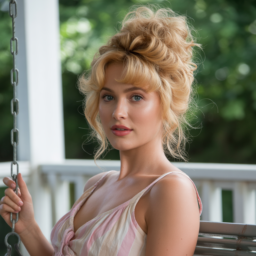 18 Gorgeous Bun Hairstyles for Effortless Elegance Every Day 8 Messy Bun with Tendrils