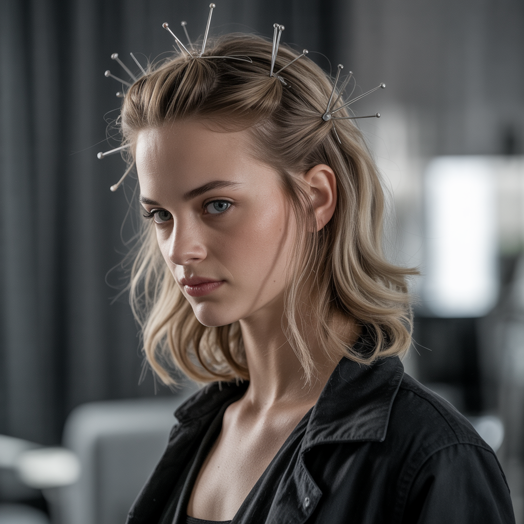 20 Short Hair Updos Perfect for Any Occasion 12 Pinned Short Hair Updos