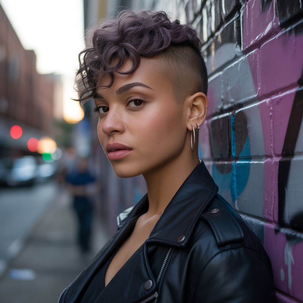15 Stunning Curly Pixie Cut for Women Ideas to Try Now 9 Pixie with Shaved Sides