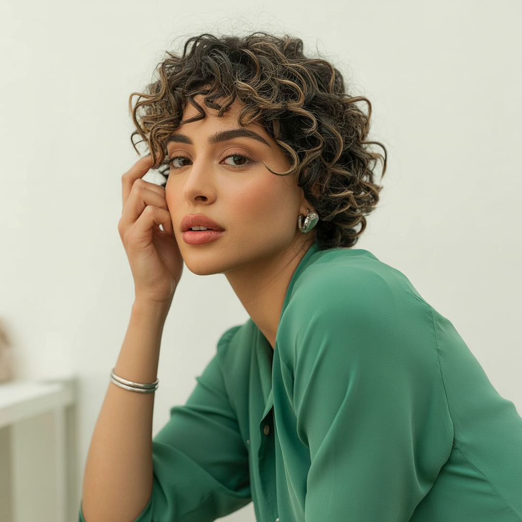 Curly Wolf Cut for Women: 15 Dynamic Styling Ideas 14 Polished Curl Finish