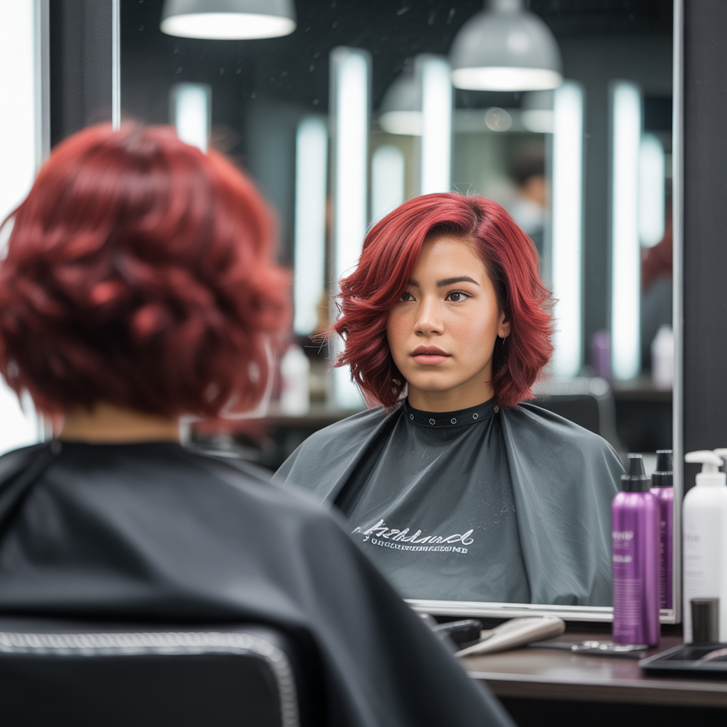 Red Weave Hairstyles: 20 Bold Looks to Transform Your Style 18 Red Weave Bob with Asymmetrical Cut