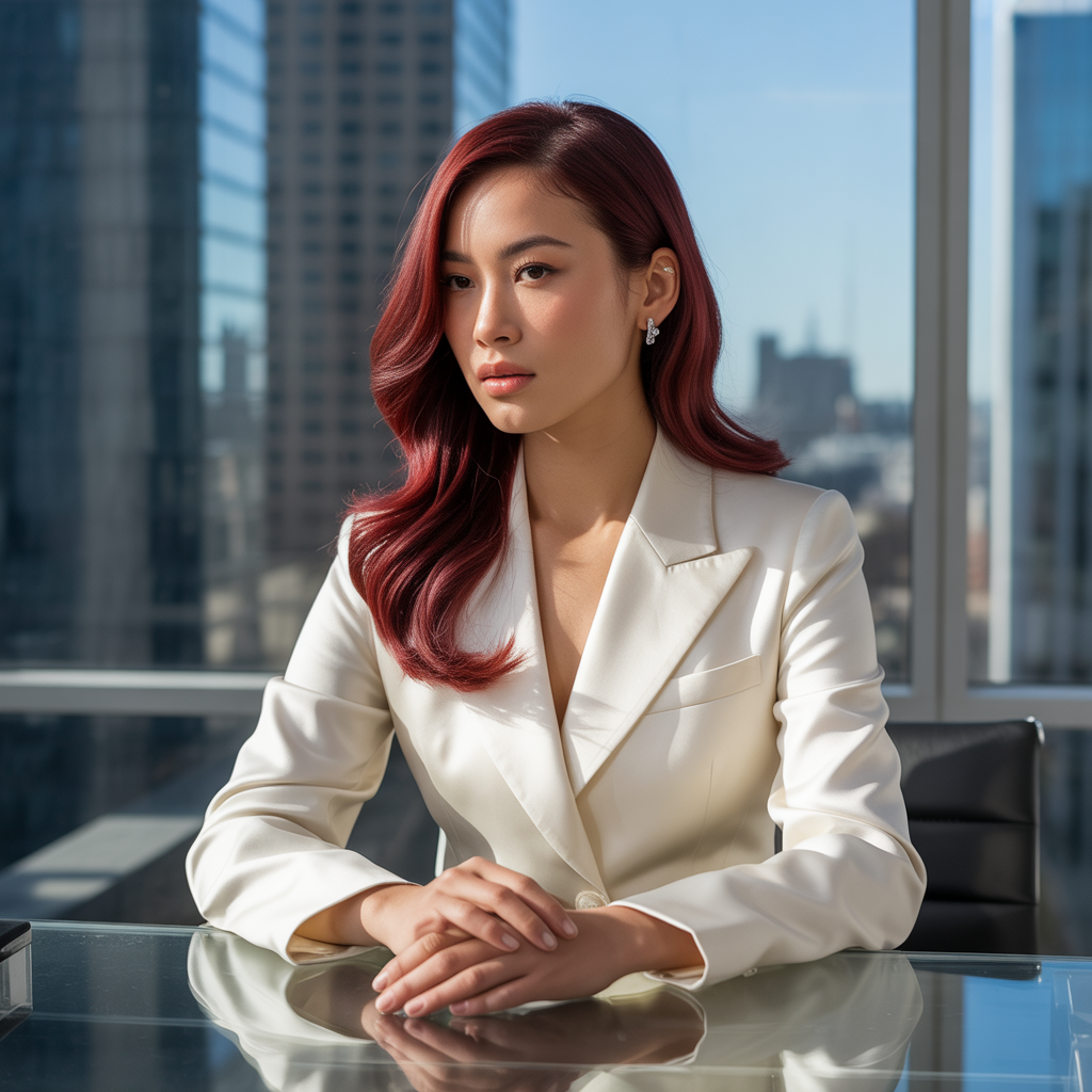 Red Weave Hairstyles: 20 Bold Looks to Transform Your Style 11 Red Weave Side Part Style