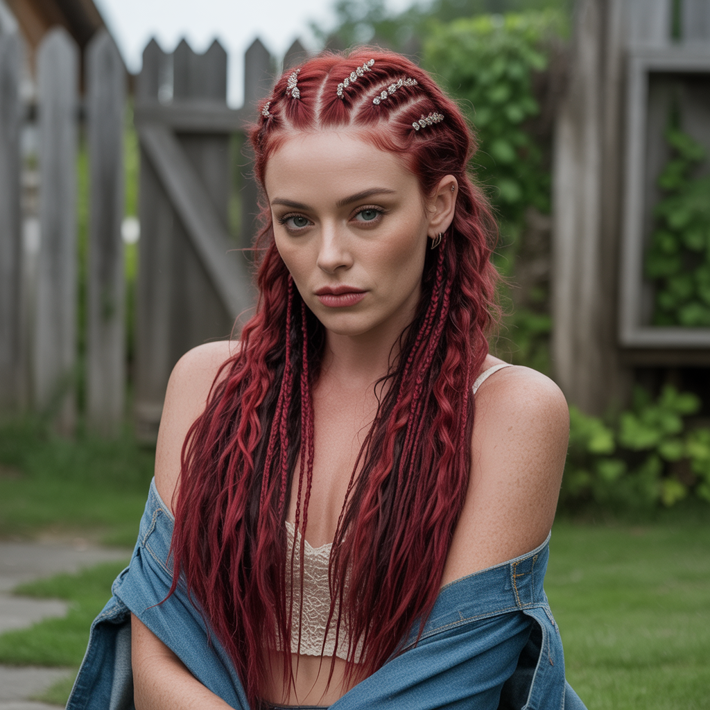 Red Weave Hairstyles: 20 Bold Looks to Transform Your Style 16 Red Weave with Braided Details