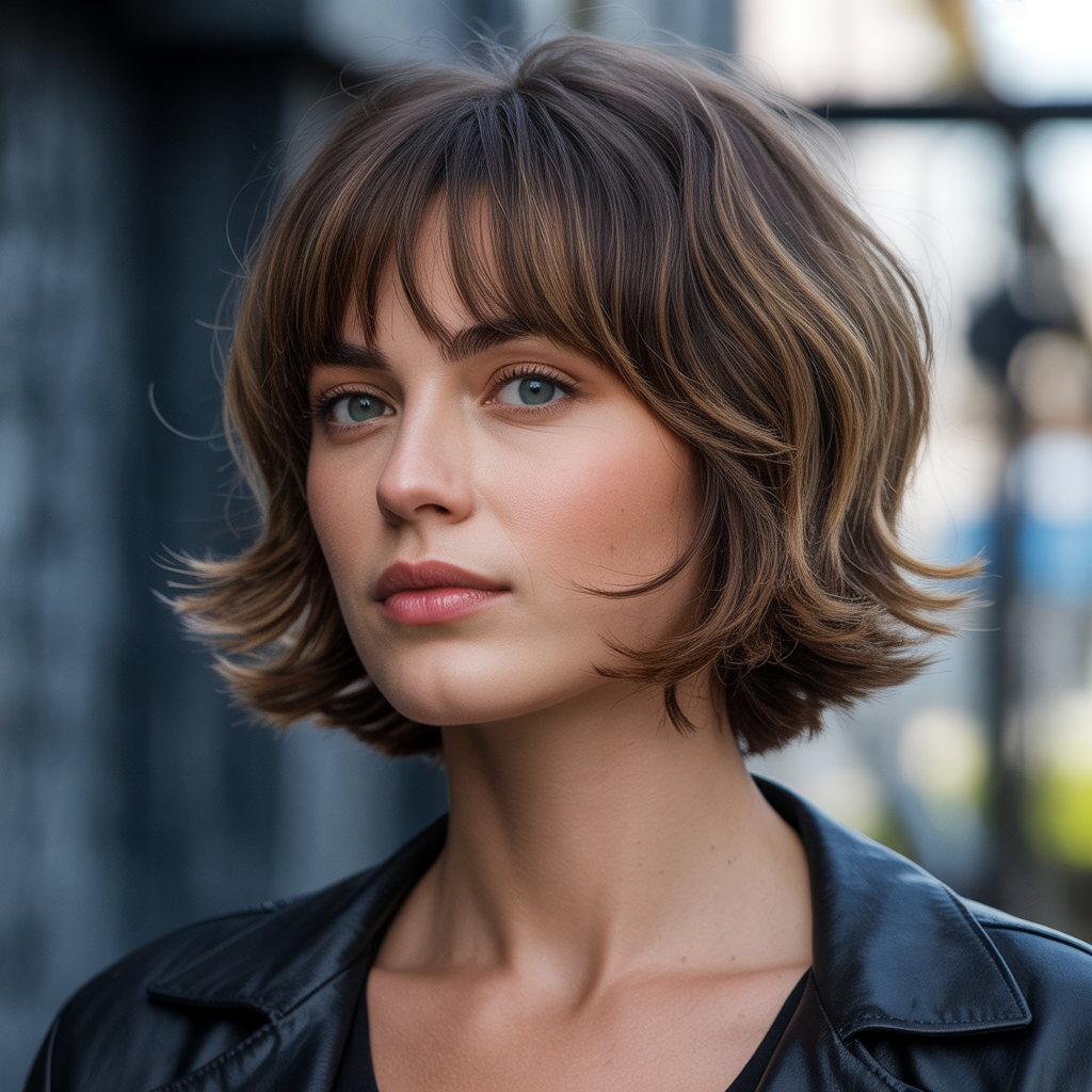 Stunning 20 Short Shag with Bangs Ideas to Inspire You 14 Short Shag with Bangs for Round Faces