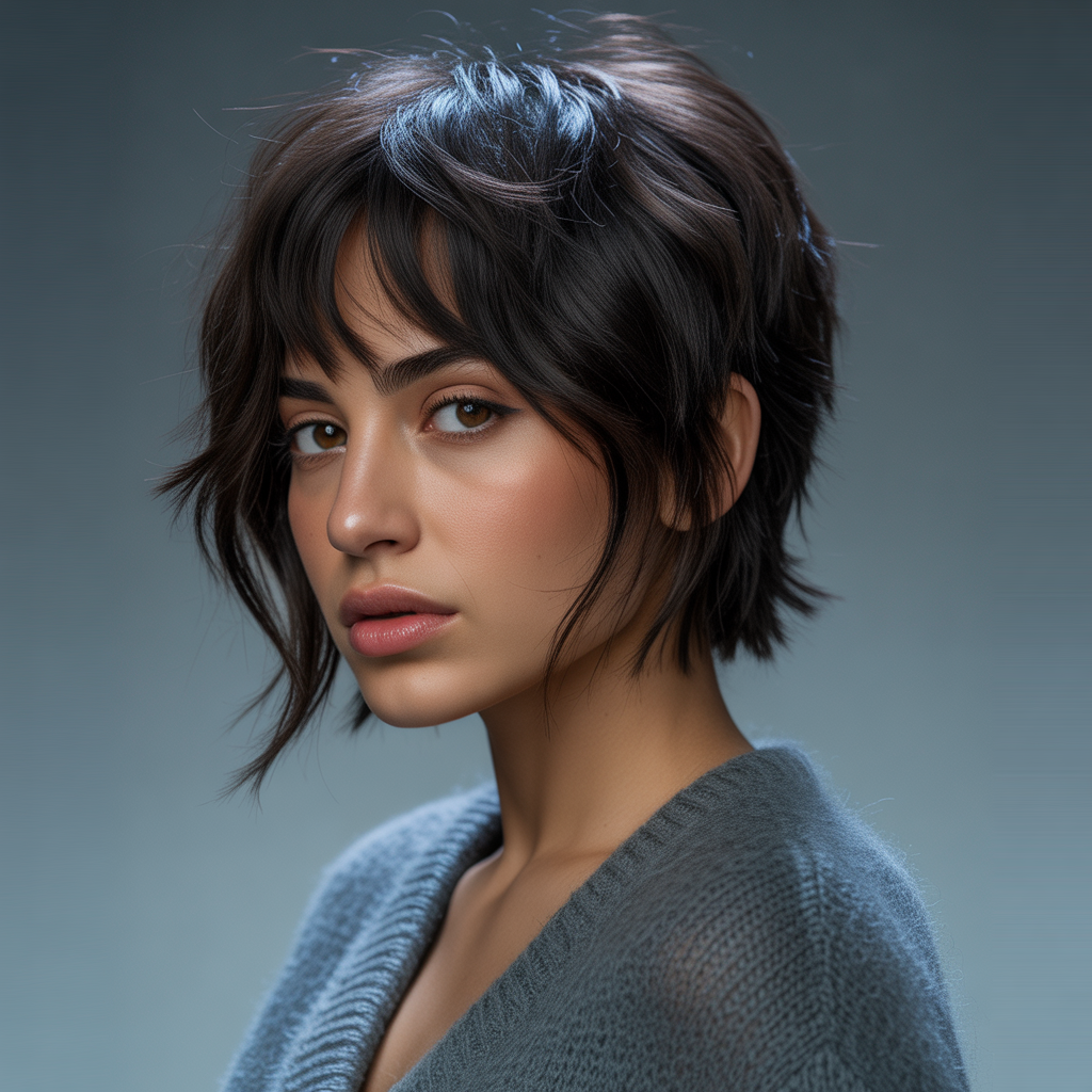 20 Short Wolf Cut Hairstyles You’ll Love 8 Short Wolf Cut with Dark Shades