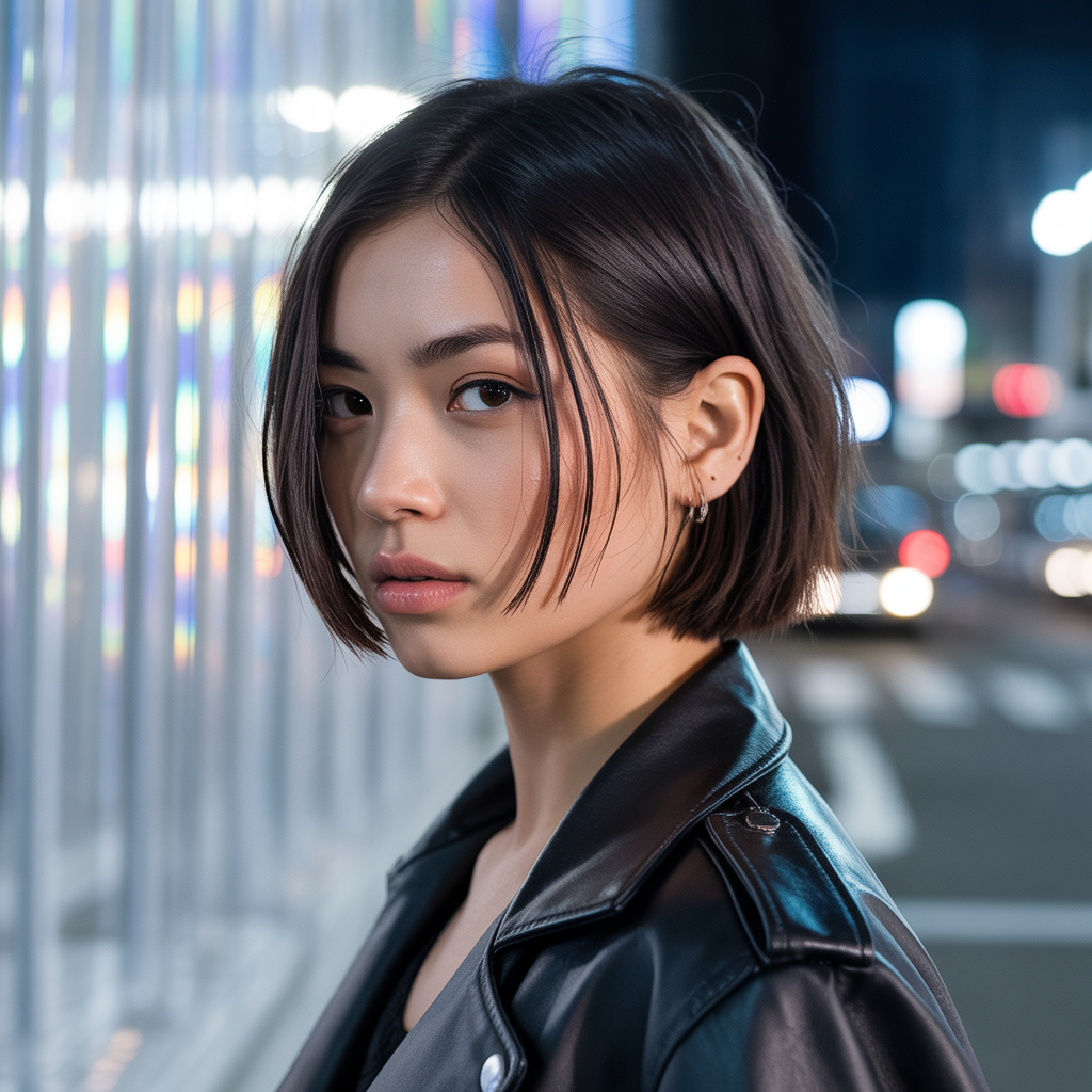 20 Short Wolf Cut Hairstyles You’ll Love 6 Short Wolf Cut with Middle Part