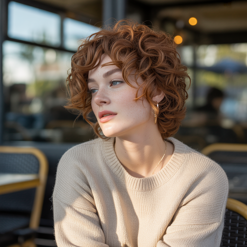 Curly Wolf Cut for Women: 15 Dynamic Styling Ideas 6 Side-Swept Curls
