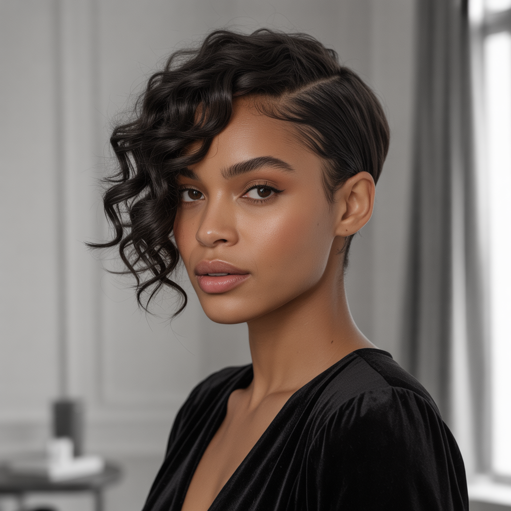 15 Stunning Curly Pixie Cut for Women Ideas to Try Now 4 Side-Swept Curly Pixie