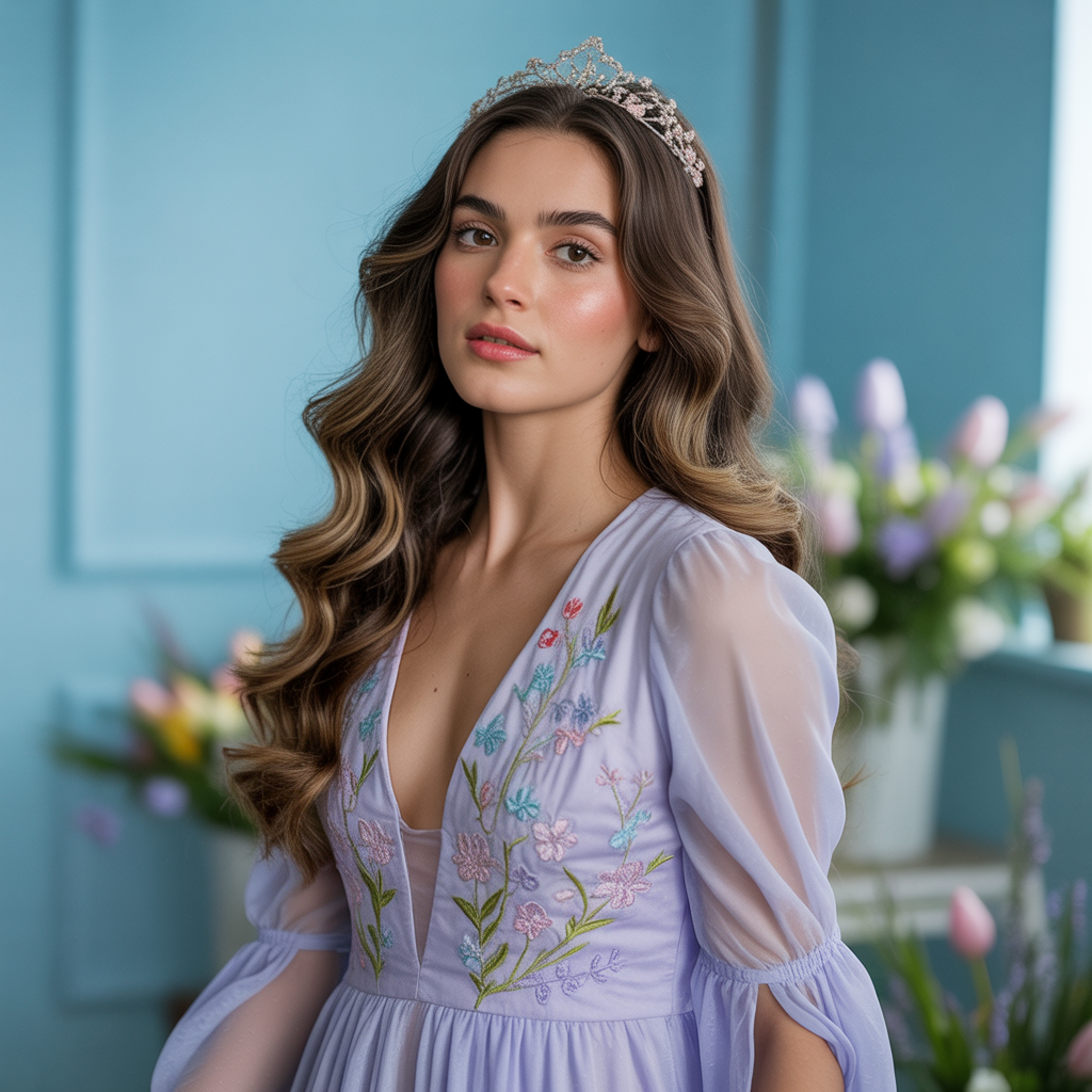 20 Beautiful Festive Easter Hairstyles to Shine This Spring 5 Sleek Ponytail with Pearl Clips
