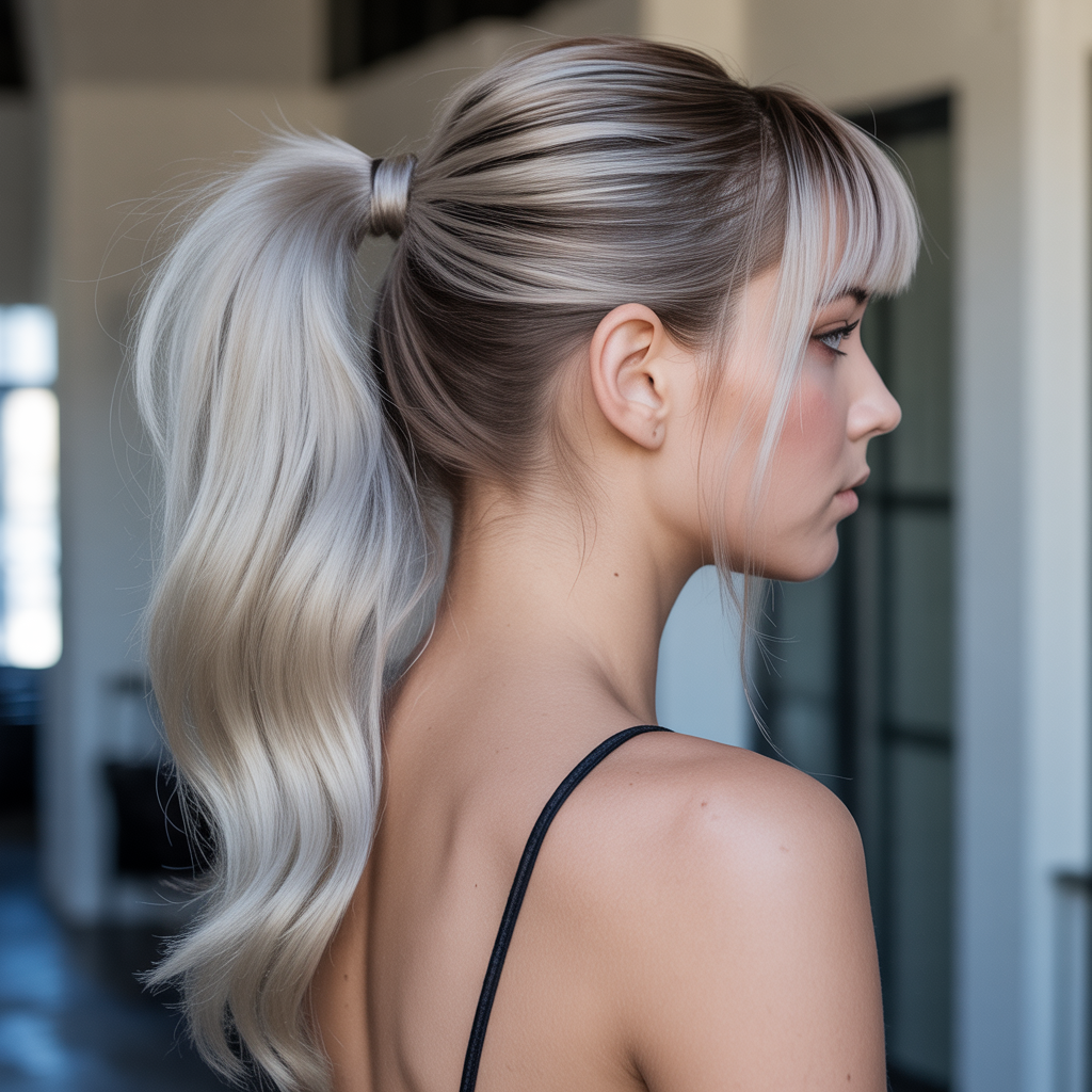 15 Ideas How to Style Fine Hair and Make It Look Thicker Instantly 11 Sleek Ponytail with Volume Tricks