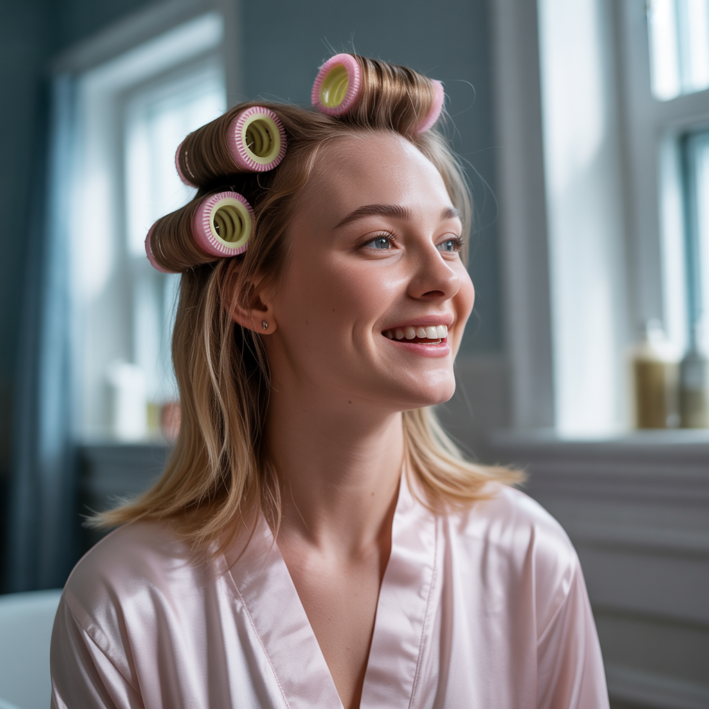 15 Ideas How to Style Fine Hair and Make It Look Thicker Instantly 13 Using Rollers for Root Lift