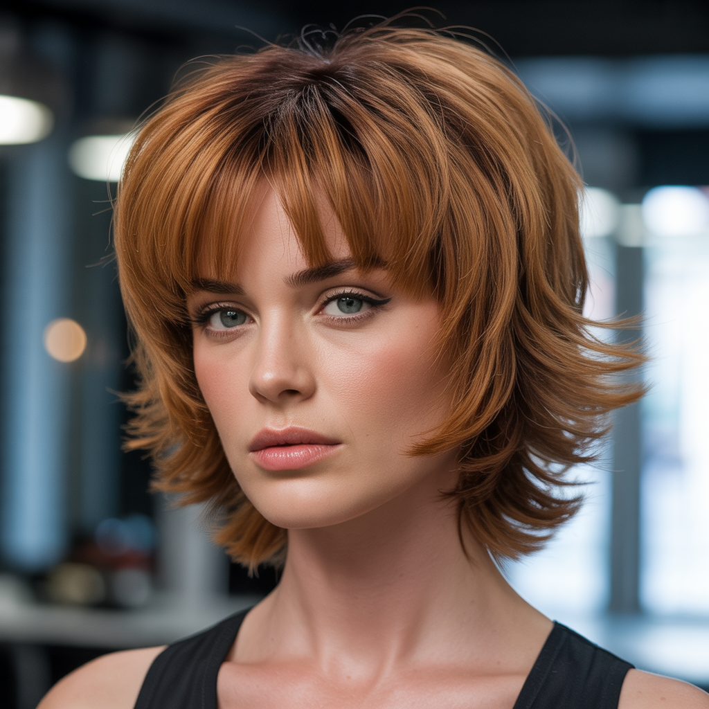 Stunning 20 Short Shag with Bangs Ideas to Inspire You 11 Voluminous Short Shag with Bangs