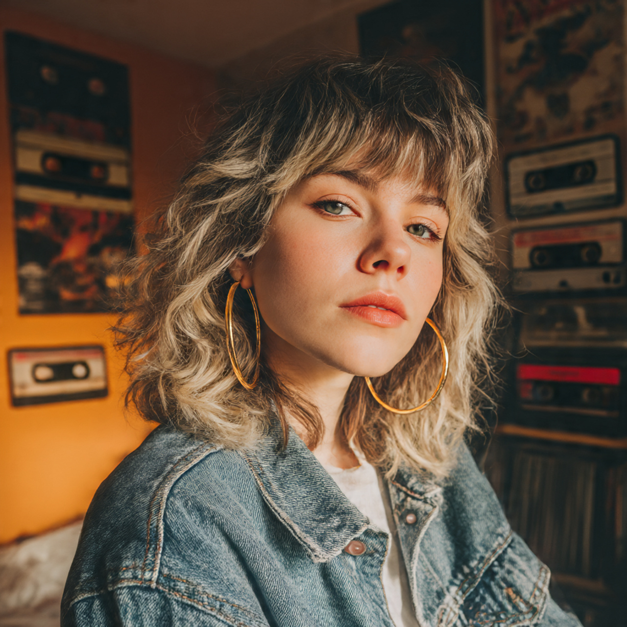 90s Inspired Wolf Cut with Highlights