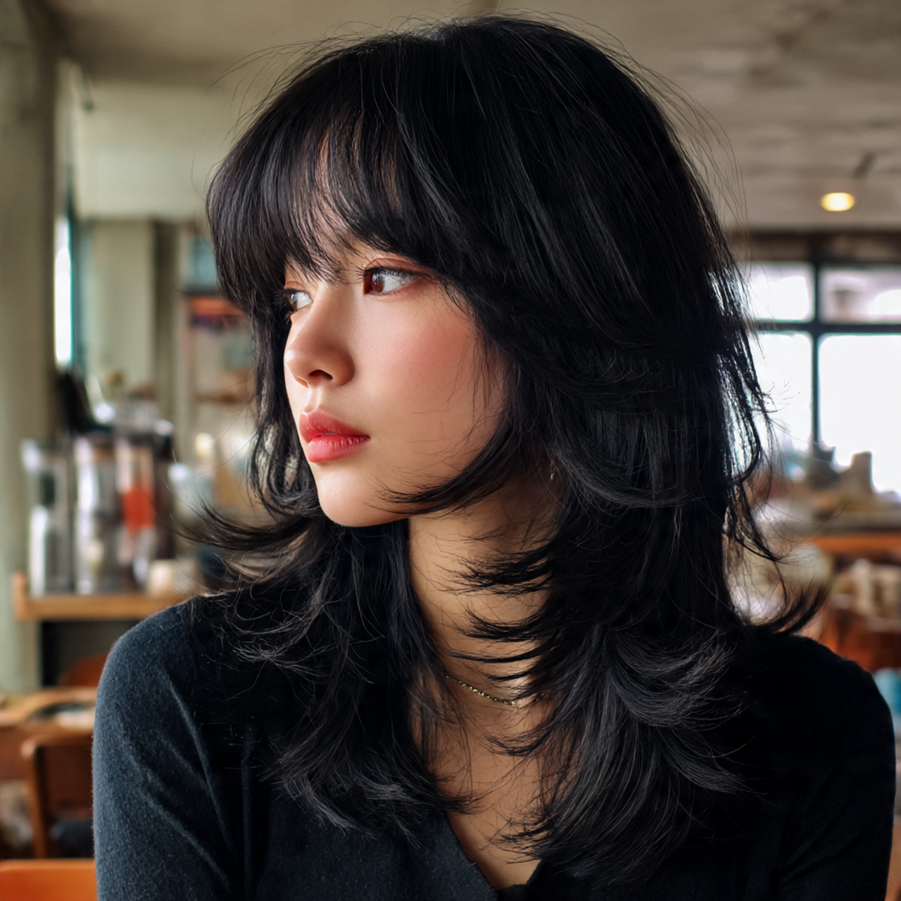 Asian Fluffy Wolf Cut for Women