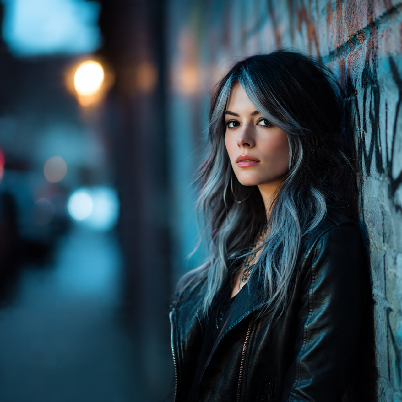 Black Wolf Cut with Highlights