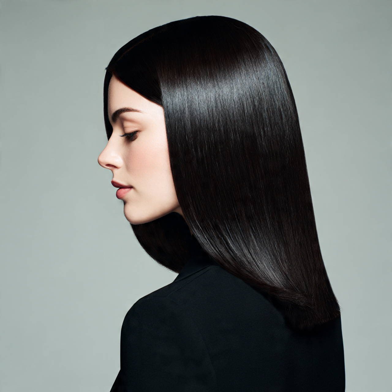 25 Black Wolf Cut Looks with Sharp Texture and Attitude 14 Black wolf cut with sleek finish