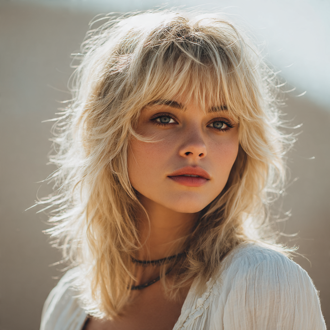 Blonde Fluffy Wolf Cut for Women