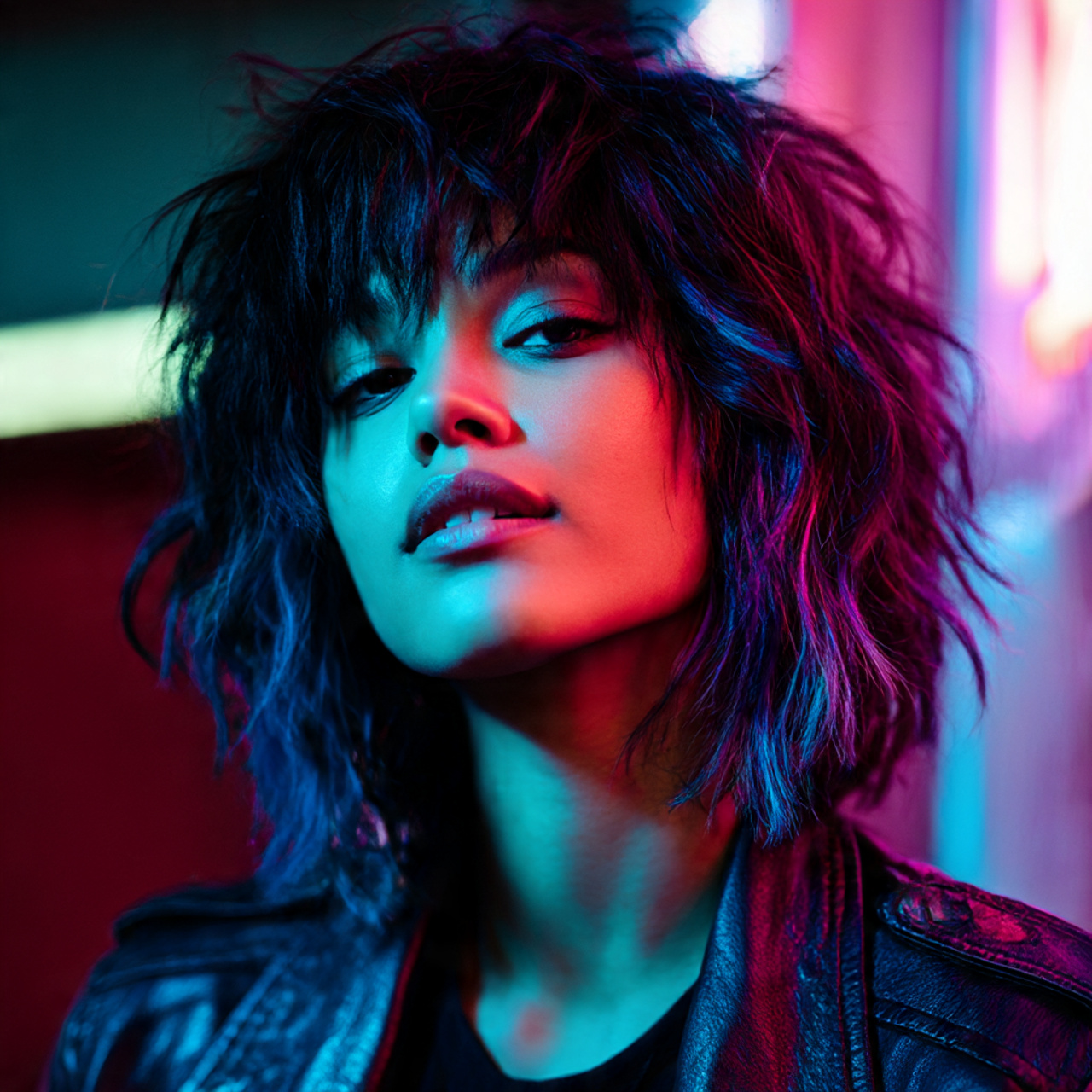 Bold Wolf Cut with Highlights