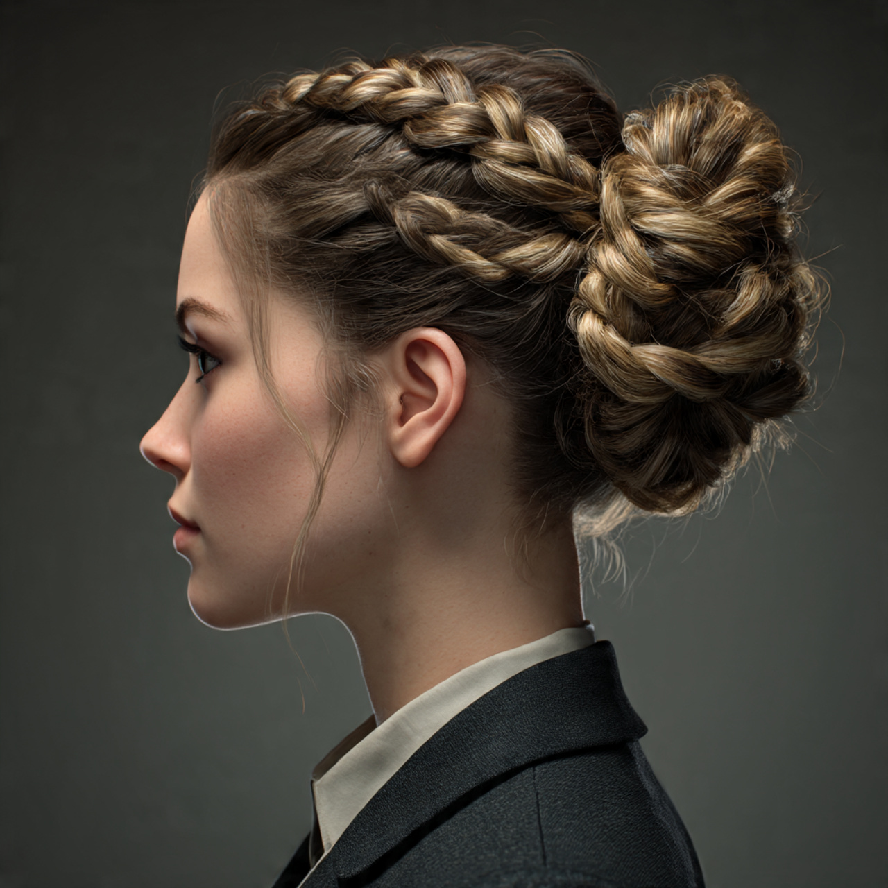 Braided Bun Hairstyles for Long Hair Women