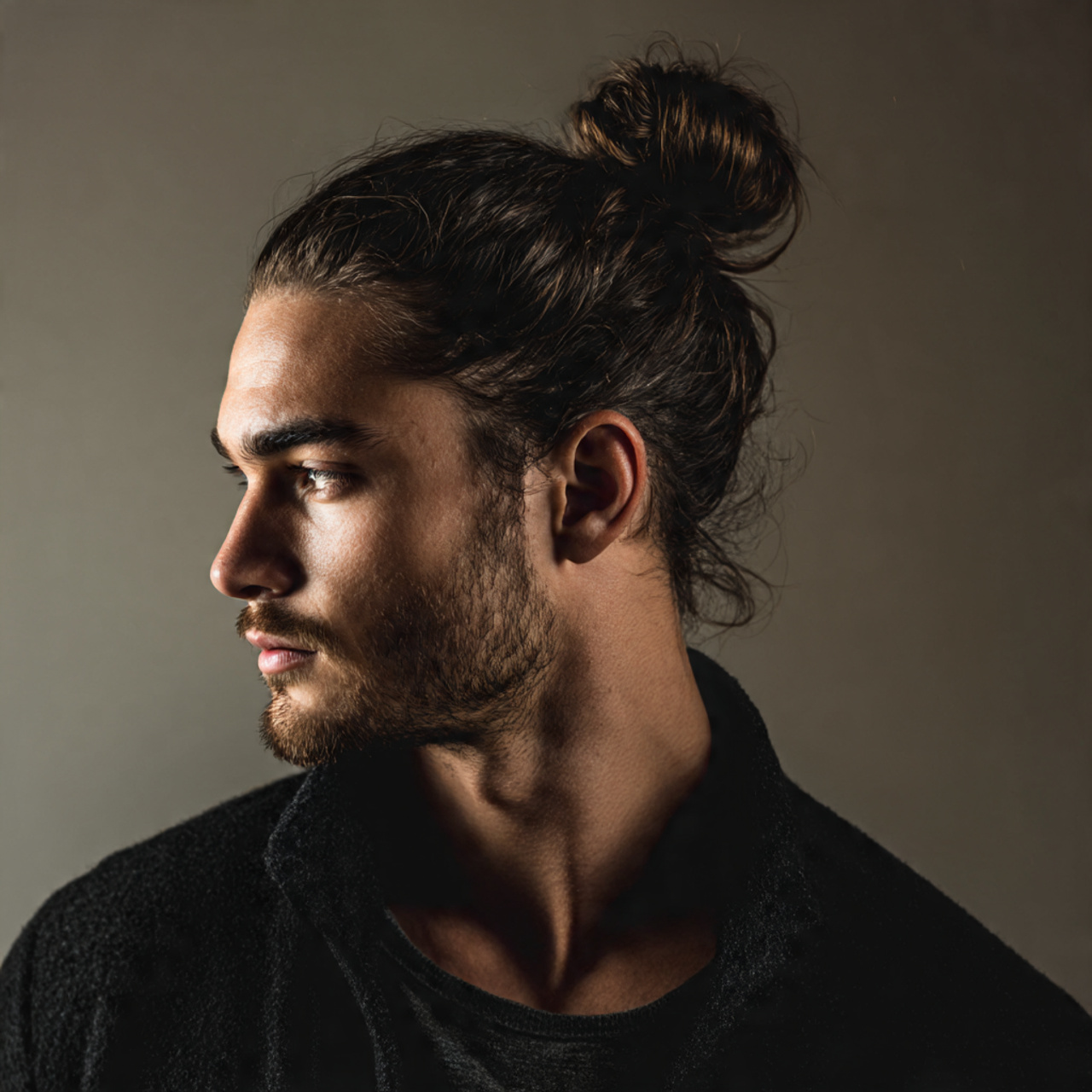 Bun haircuts for long hair men