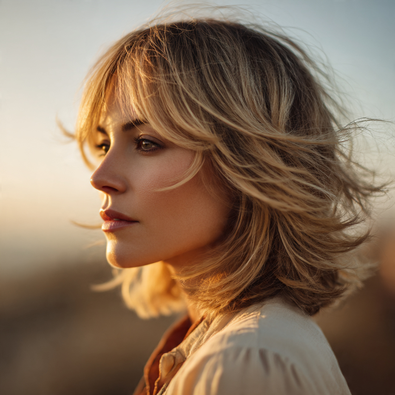 Butterfly Wolf Cut with Soft Waves