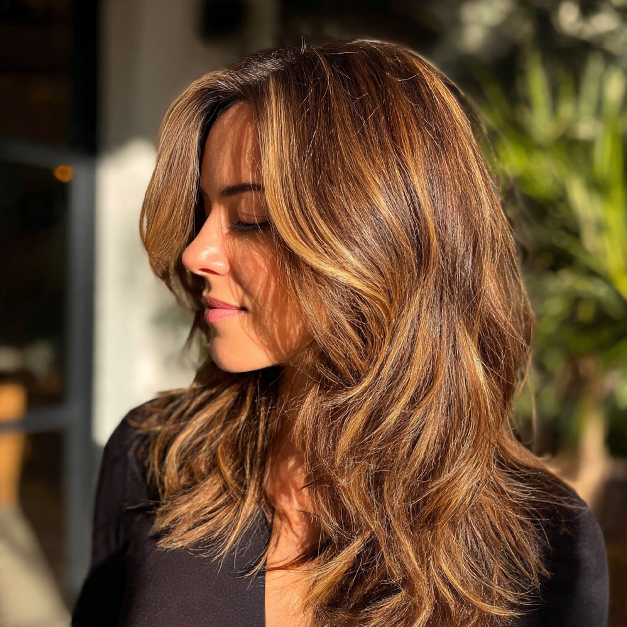 Caramel Wolf Cut with Highlights