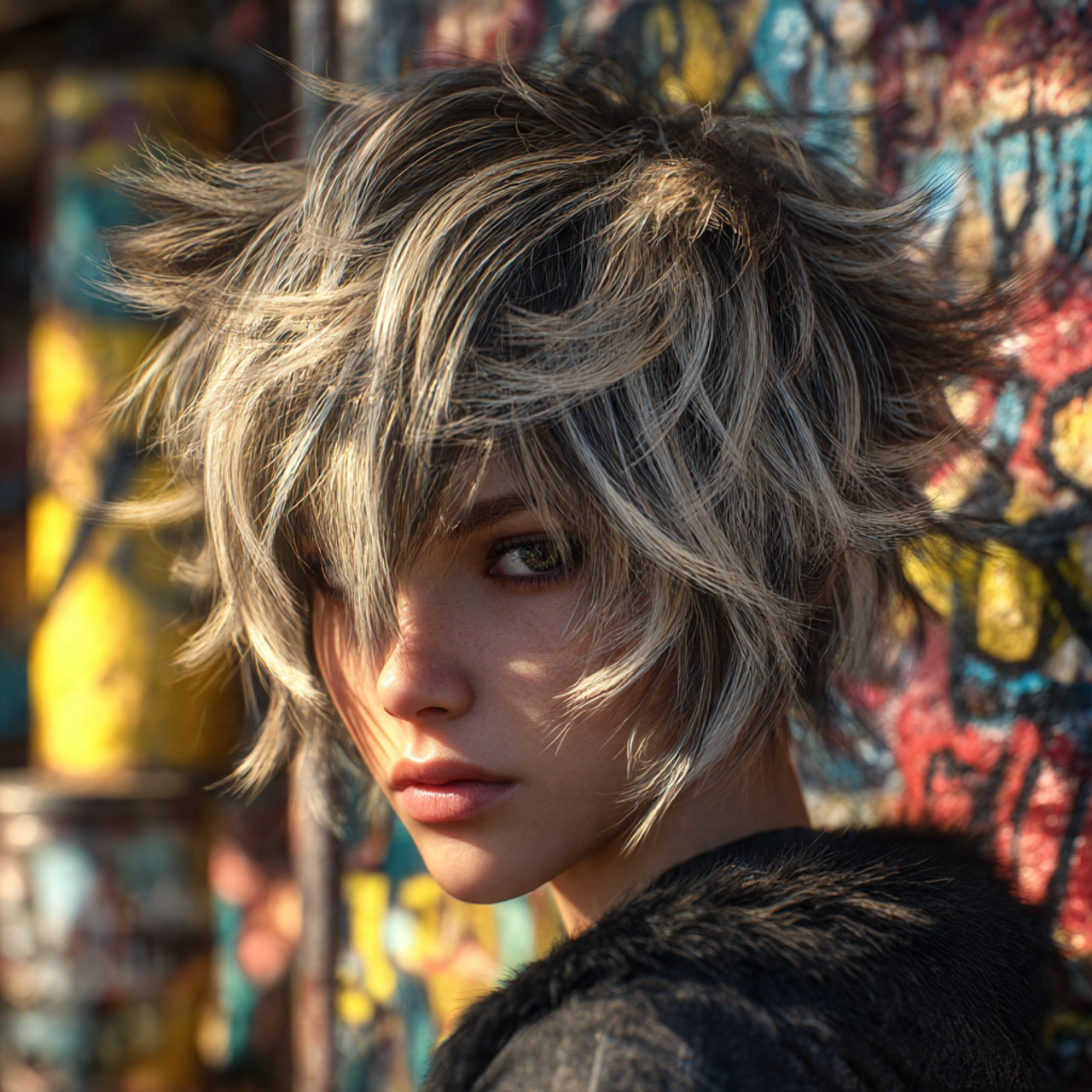 Chunky Wolf Cut with Highlights