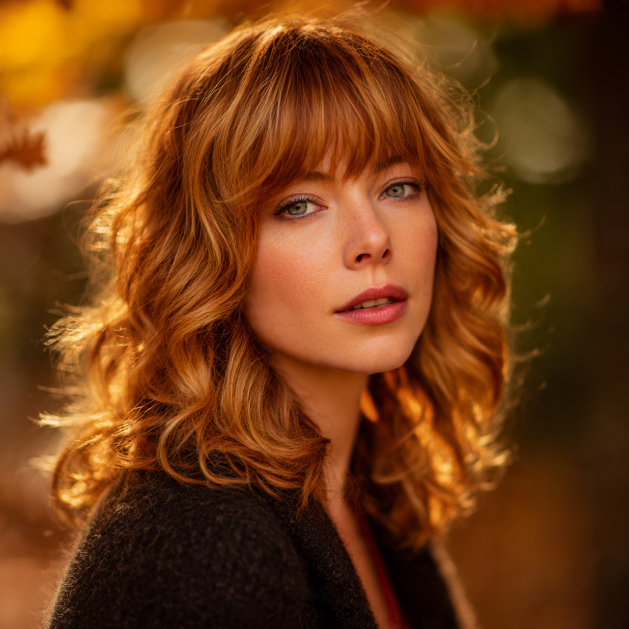 Copper Wolf Cut with Highlights