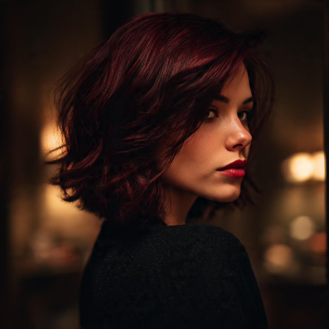 25 Stunning Red Wolf Cut for Women – Unleash Your Wild Beauty 3 Dark Burgundy Red Wolf Cut for Women