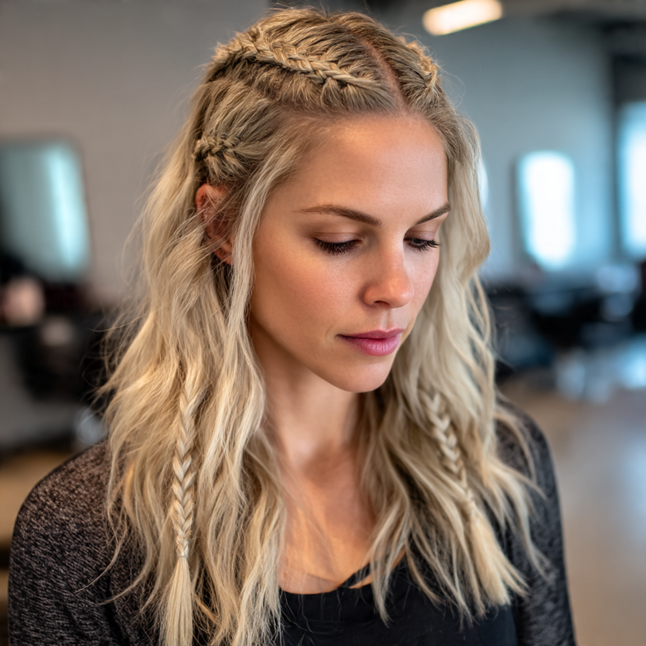 Double Wolf Cut Braids for Women