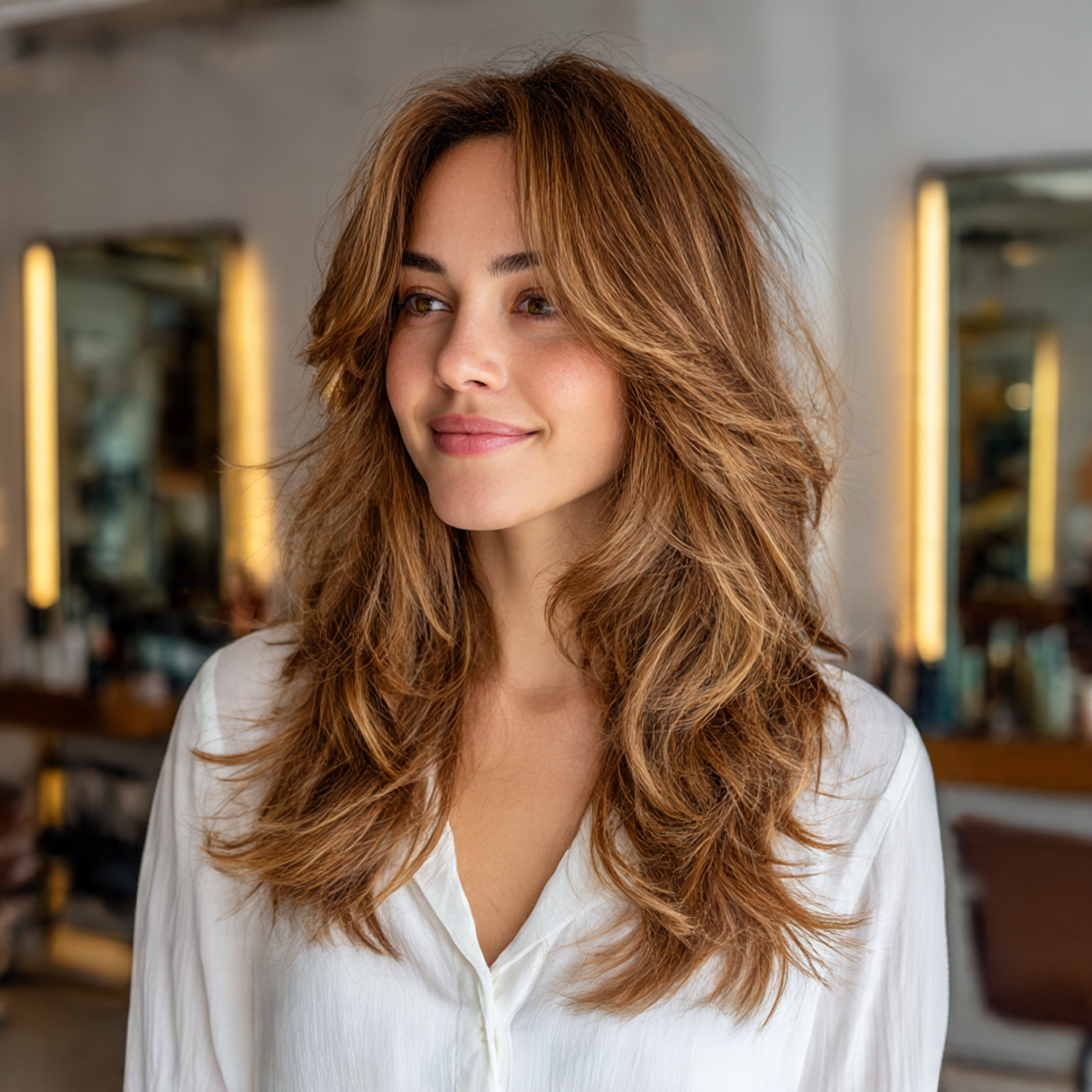 Fluffy Wolf Cut for Women with Balayage