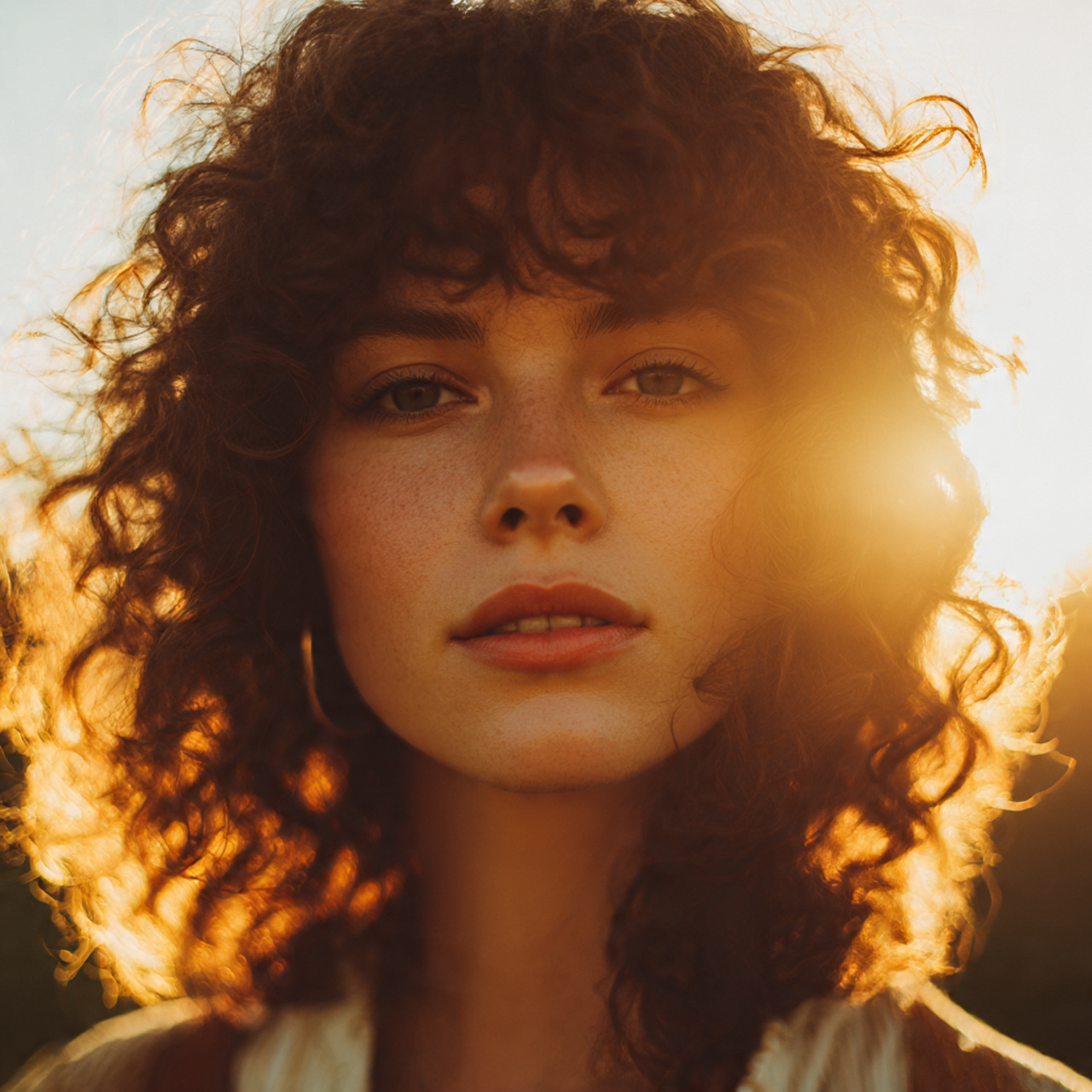 Golden Brown Wolf Cut for a Sunlit Glow