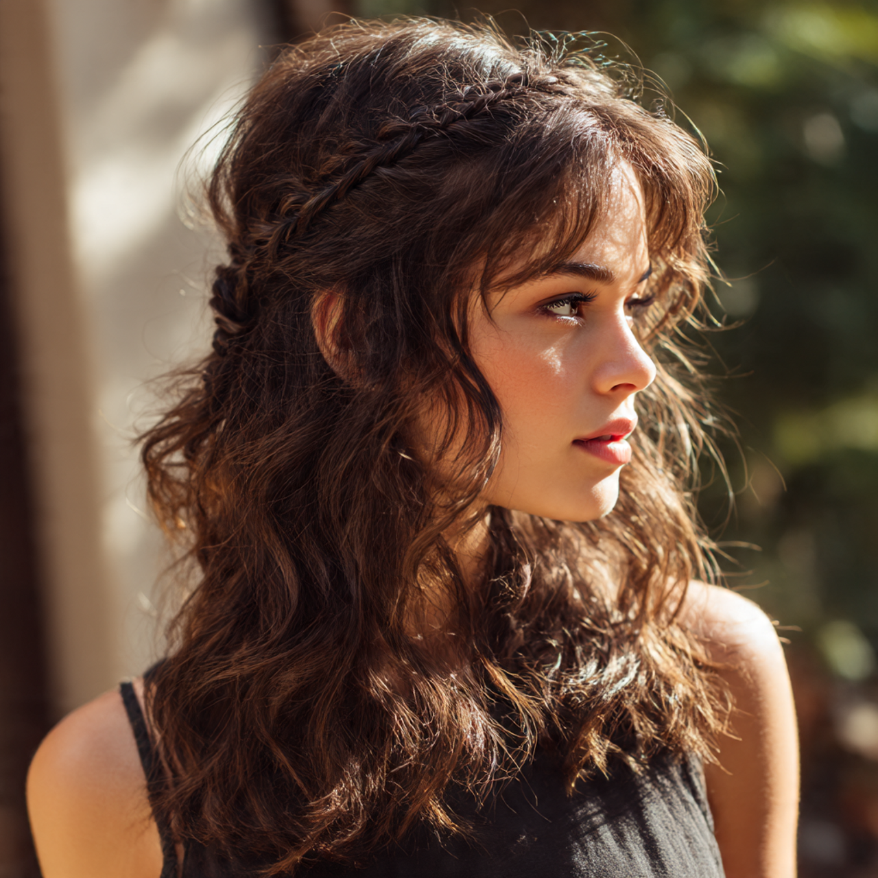 Half-Up Wolf Cut Braids for Women