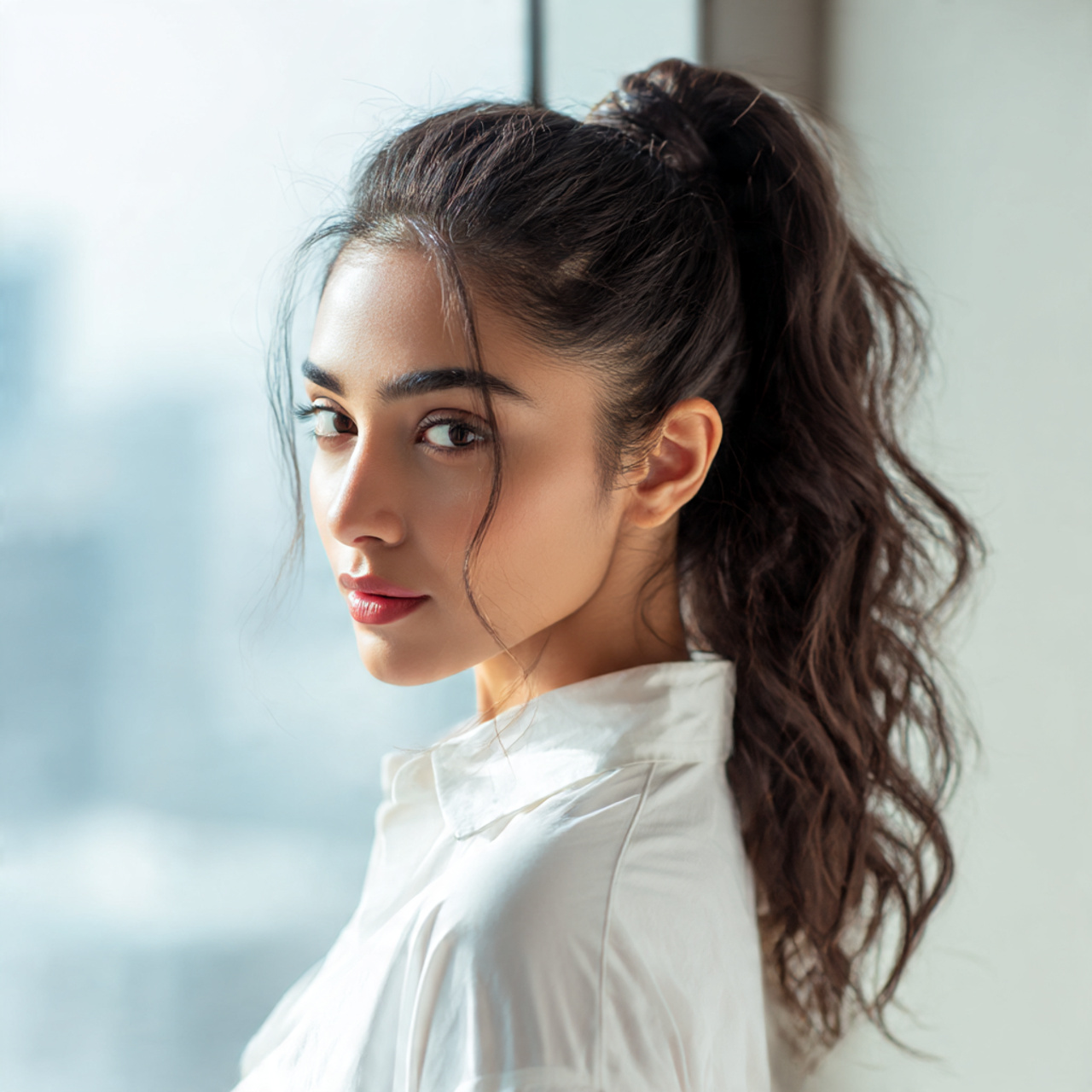 High Ponytail Hairstyles for Long Hair Women