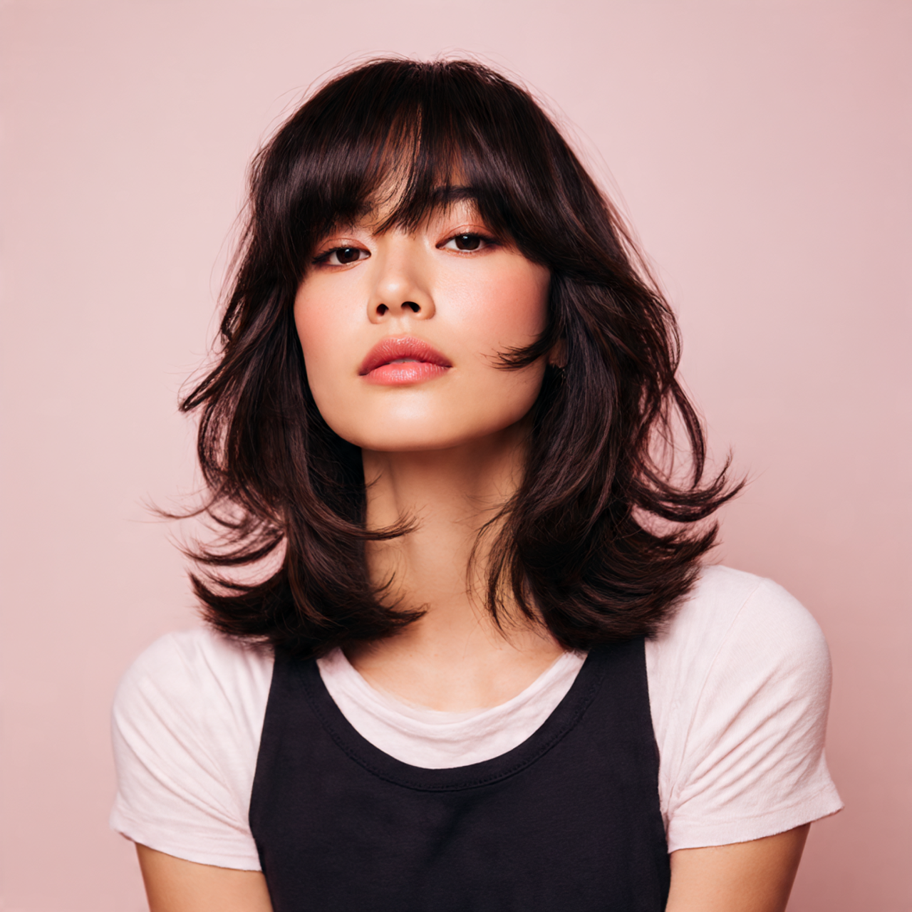 Medium Wolf Cut for Women – 25 Bold Hairstyles That Redefine Modern Edge 15 Korean Inspired Medium Wolf Cut